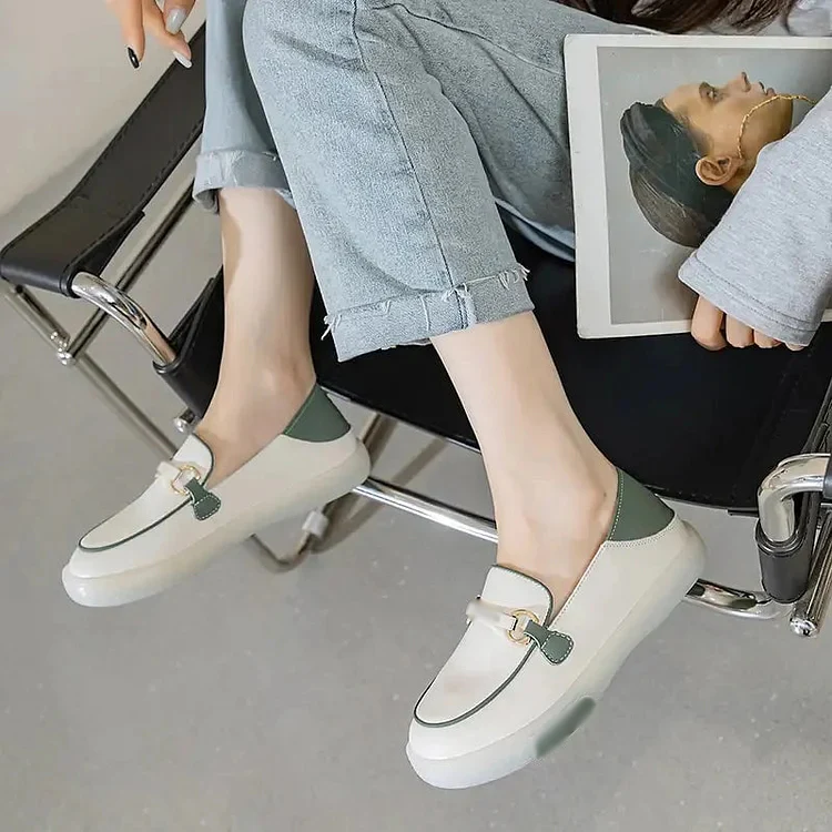 Women's Italian Leather Soft Sole Walking Shoes - Buy two pairs and get free shipping! - Image 2