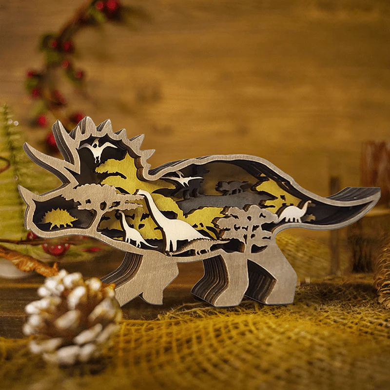 Creative Dinosaur Decoration 3D Tyrannosaurus Statue Desktop Decoration Lights - Image 11