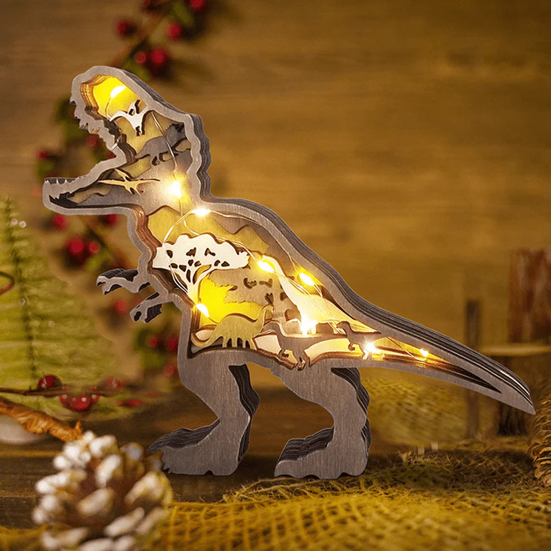 Creative Dinosaur Decoration 3D Tyrannosaurus Statue Desktop Decoration Lights - Image 16