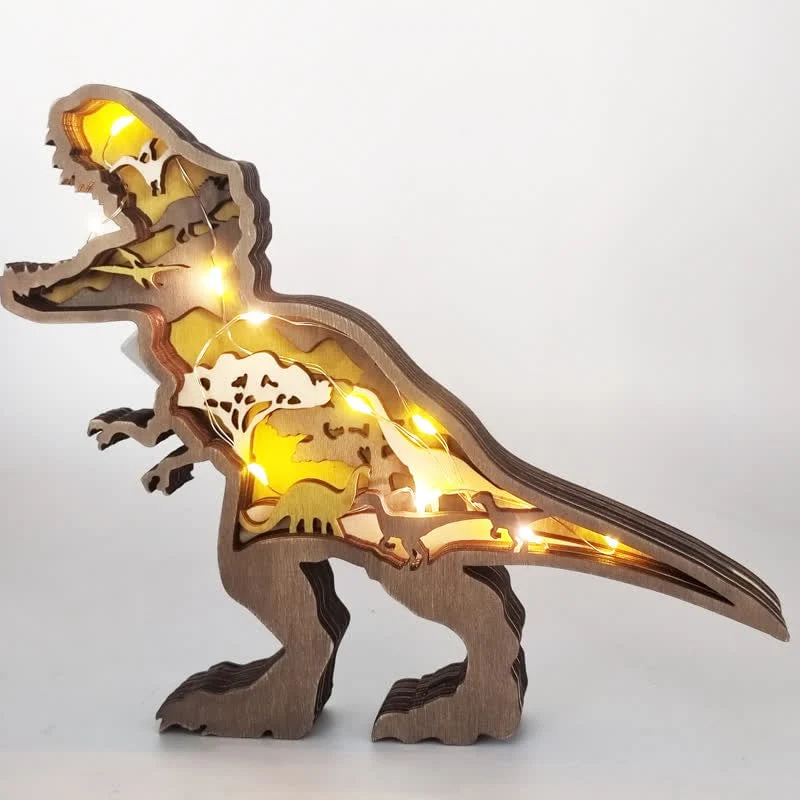 Creative Dinosaur Decoration 3D Tyrannosaurus Statue Desktop Decoration Lights - Image 3