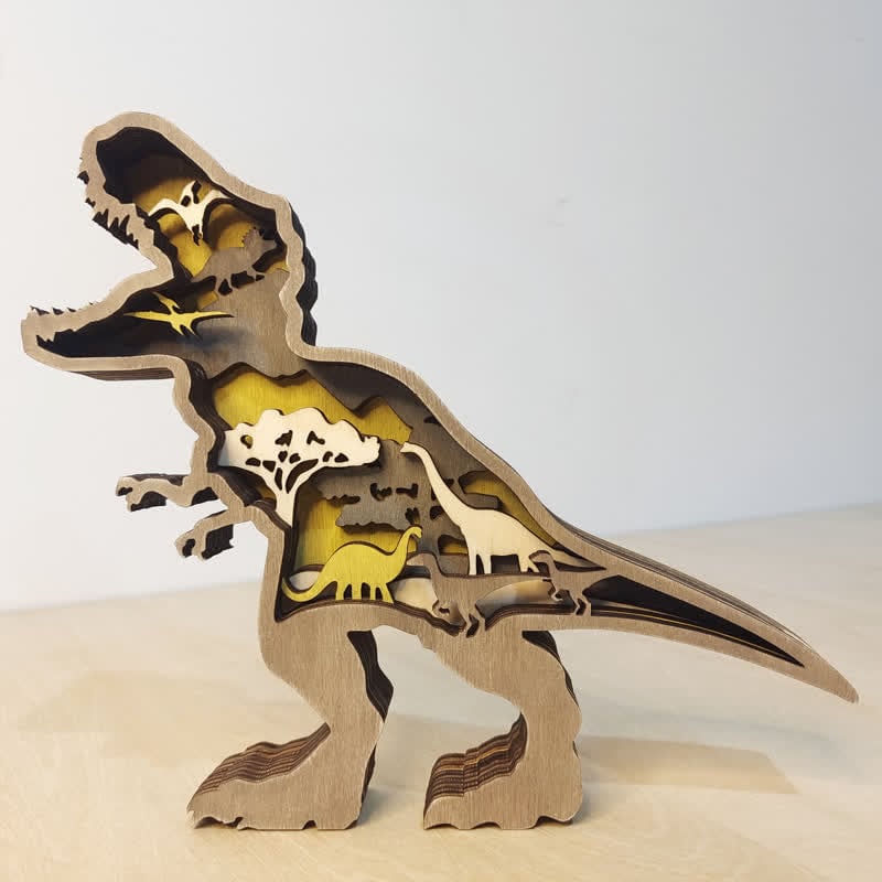 Creative Dinosaur Decoration 3D Tyrannosaurus Statue Desktop Decoration Lights - Image 5