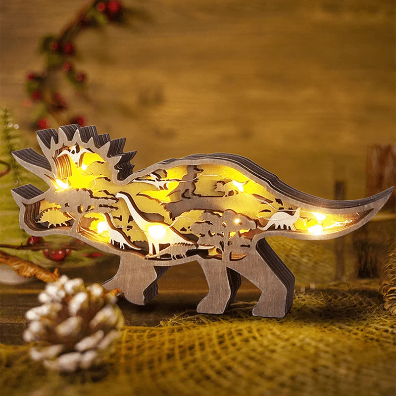 Creative Dinosaur Decoration 3D Tyrannosaurus Statue Desktop Decoration Lights - Image 8