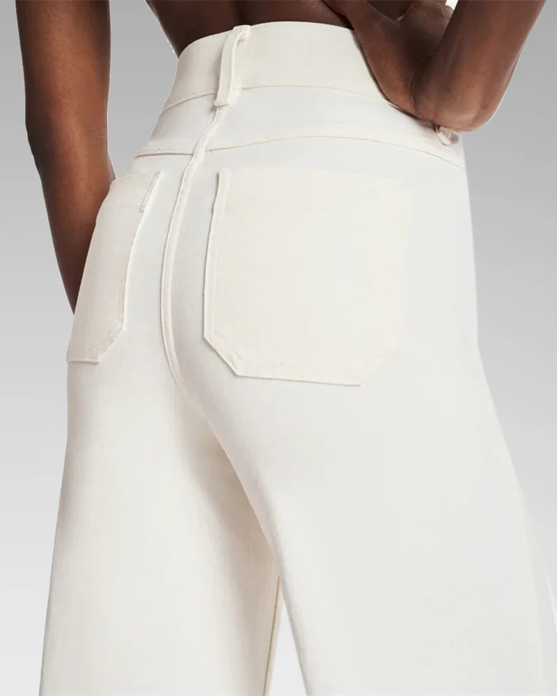 Cropped Wide-Leg Patch Pocket Jeans(Buy 2 Free Shipping) - Image 11