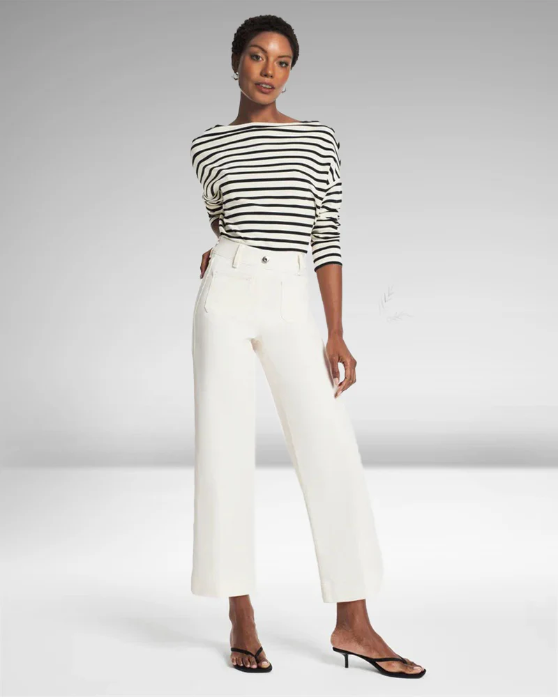 Cropped Wide-Leg Patch Pocket Jeans(Buy 2 Free Shipping) - Image 7