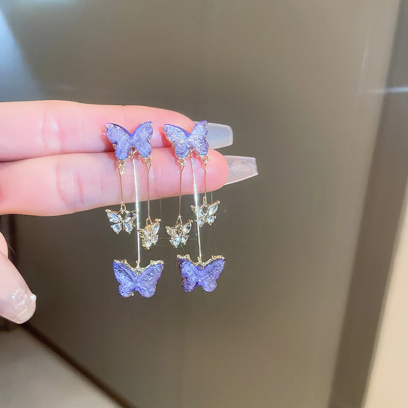 🔥Crystal Butterfly Tassel Earrings - Image 11