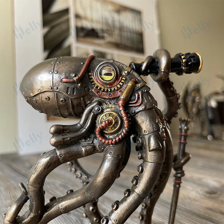 Steampunk Seabed Hiker Octopus Statue Decor - Image 9