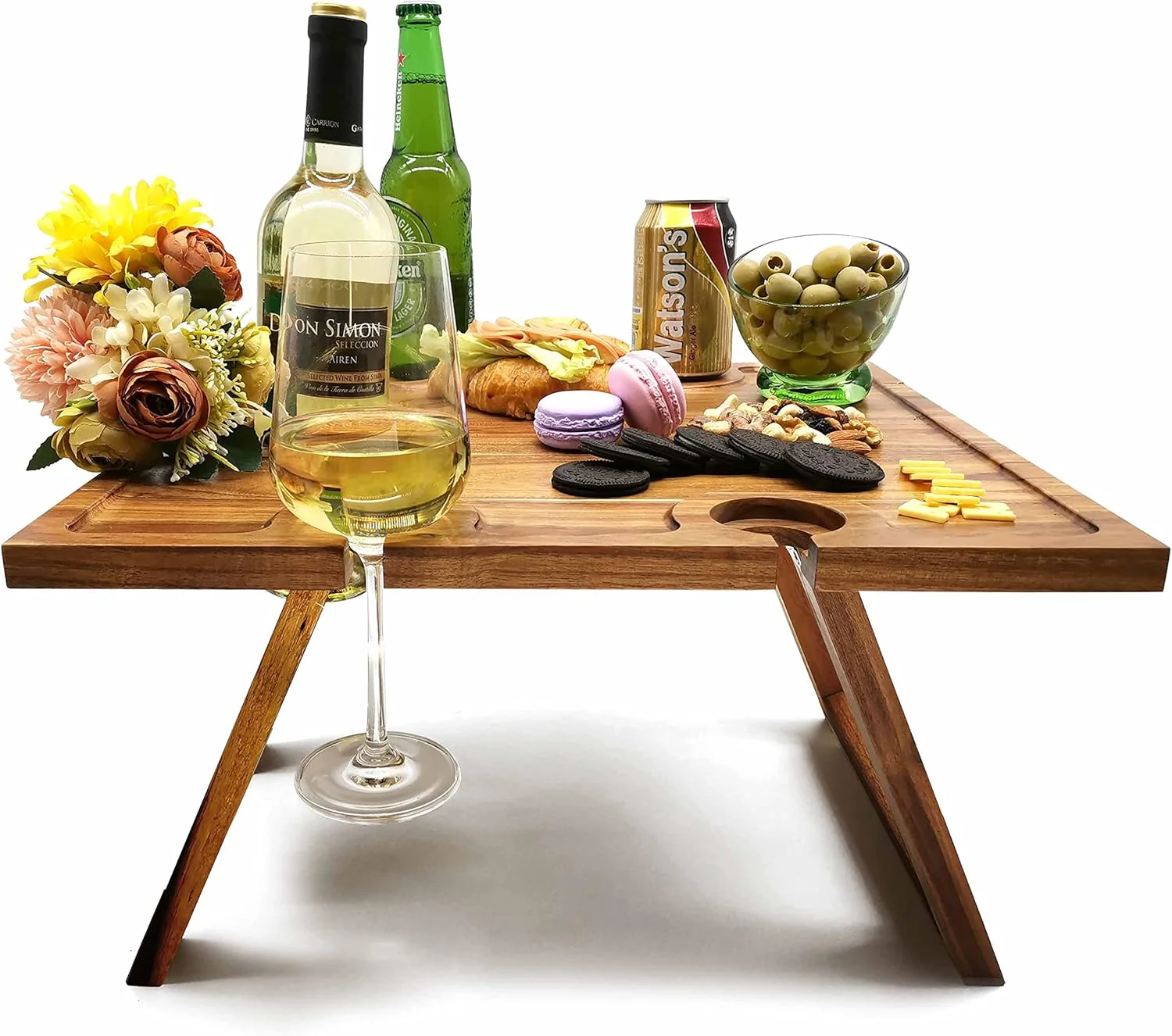 Deluxe Portable Picnic Wine Table - Image 6