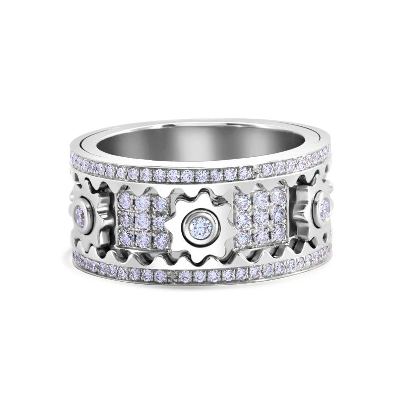 🔥HOT SALE 🔥-Diamond Crystal Gear Ring - Image 10