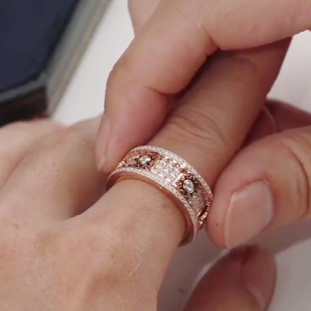🔥HOT SALE 🔥-Diamond Crystal Gear Ring - Image 12