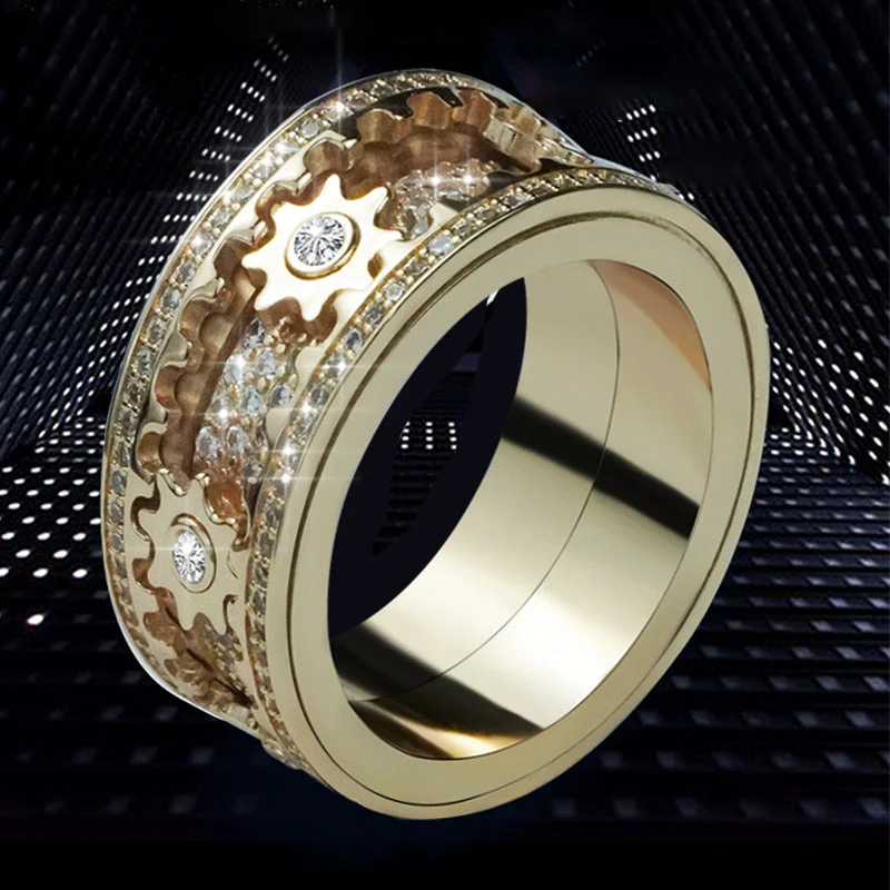 🔥HOT SALE 🔥-Diamond Crystal Gear Ring - Image 2