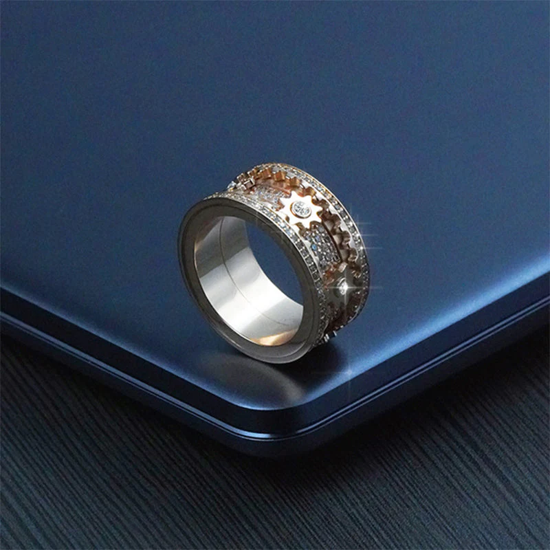 🔥HOT SALE 🔥-Diamond Crystal Gear Ring - Image 4