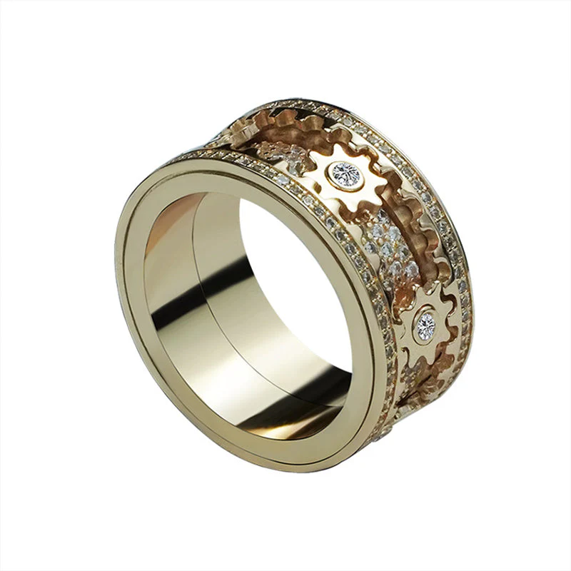 🔥HOT SALE 🔥-Diamond Crystal Gear Ring - Image 5