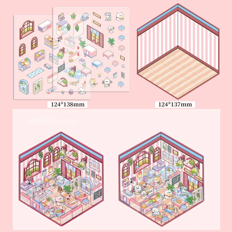 ✨DIY 3D House Stickers 🎁Give away free A pair of tweezers - Image 25