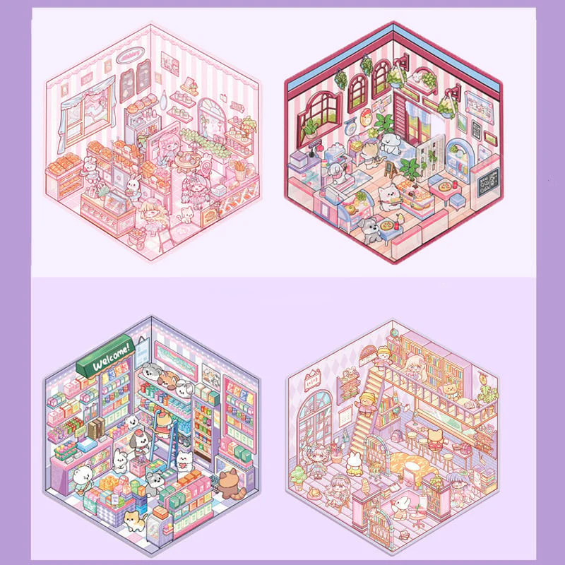 ✨DIY 3D House Stickers 🎁Give away free A pair of tweezers - Image 3