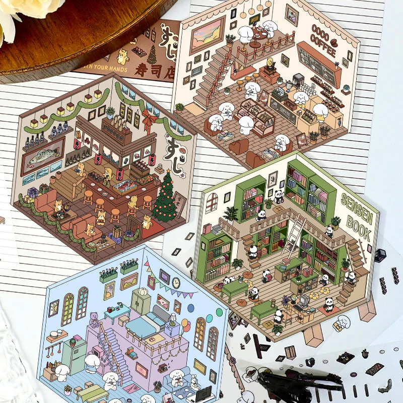 ✨DIY 3D House Stickers 🎁Give away free A pair of tweezers - Image 4