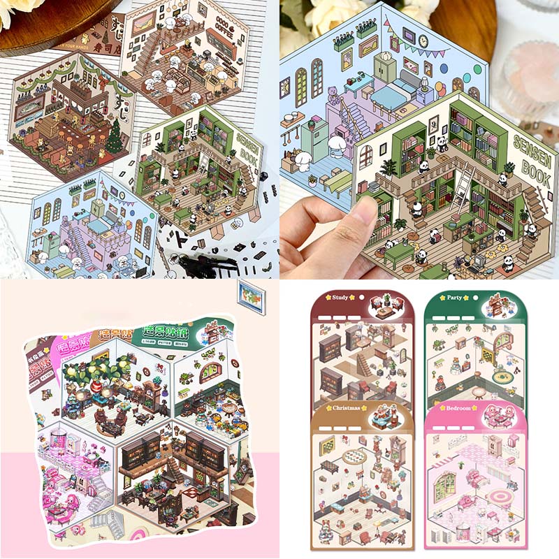 ✨DIY 3D House Stickers 🎁Give away free A pair of tweezers - Image 7