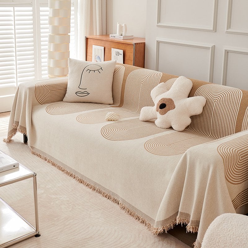Double sided chenille sofa cover - Image 11