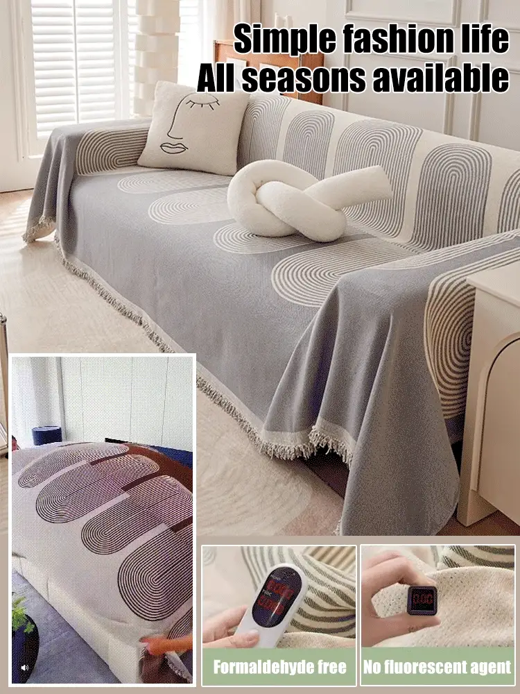 Double sided chenille sofa cover - Image 4
