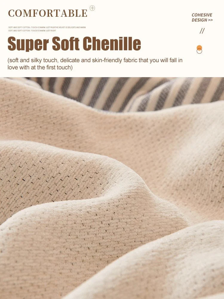 Double sided chenille sofa cover - Image 5