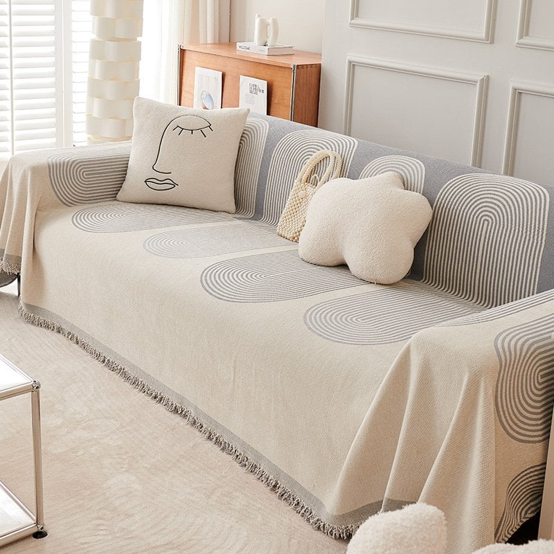 Double sided chenille sofa cover - Image 8