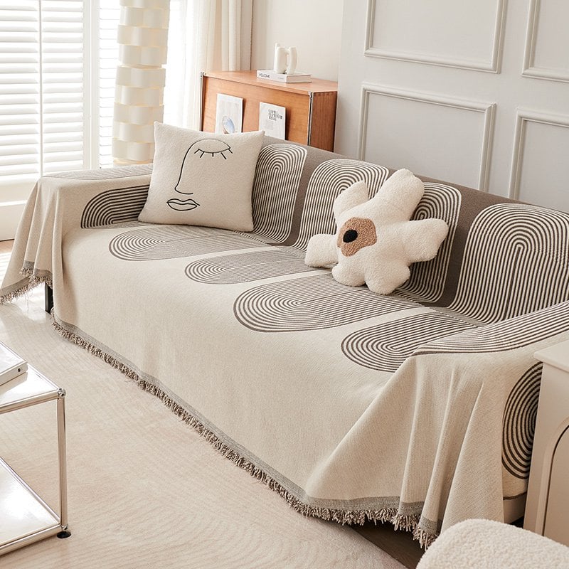 Double sided chenille sofa cover - Image 9