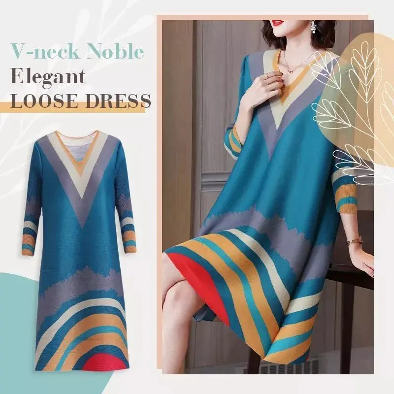 V-NECK NOBLE ELEGANT LOOSE DRESSš„HOT SALEš„
