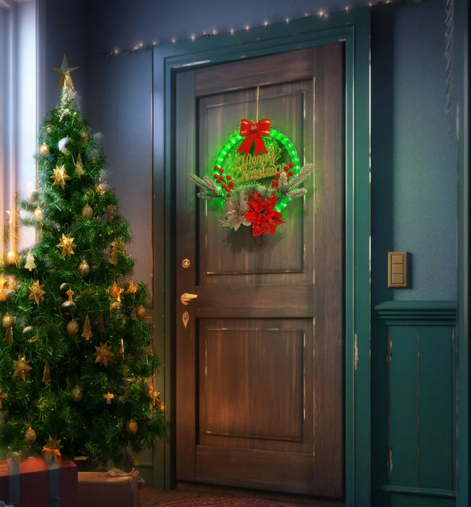 (🌲 Early Christmas Sale)🎁 Christmas Wreath Decorations with LED Lights💥 - Image 5