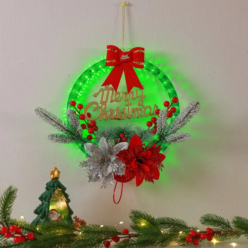 (🌲 Early Christmas Sale)🎁 Christmas Wreath Decorations with LED Lights💥 - Image 7