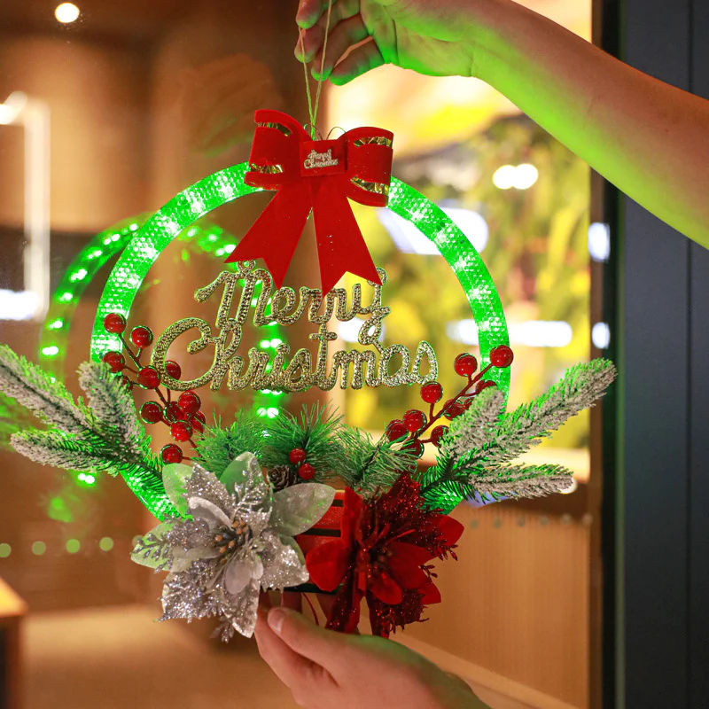 (🌲 Early Christmas Sale)🎁 Christmas Wreath Decorations with LED Lights💥 - Image 8