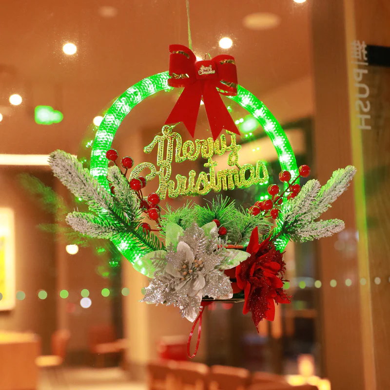 (🌲 Early Christmas Sale)🎁 Christmas Wreath Decorations with LED Lights💥 - Image 9