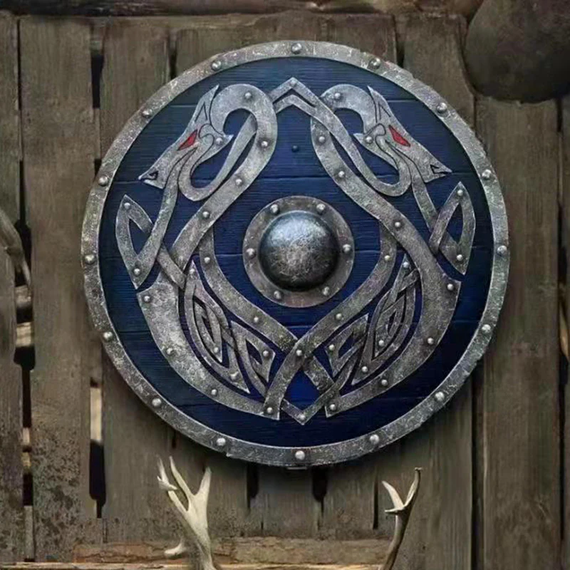 Eivor Valhalla Raven Battle Damaged Viking Wooden Shield 30CM - Image 15