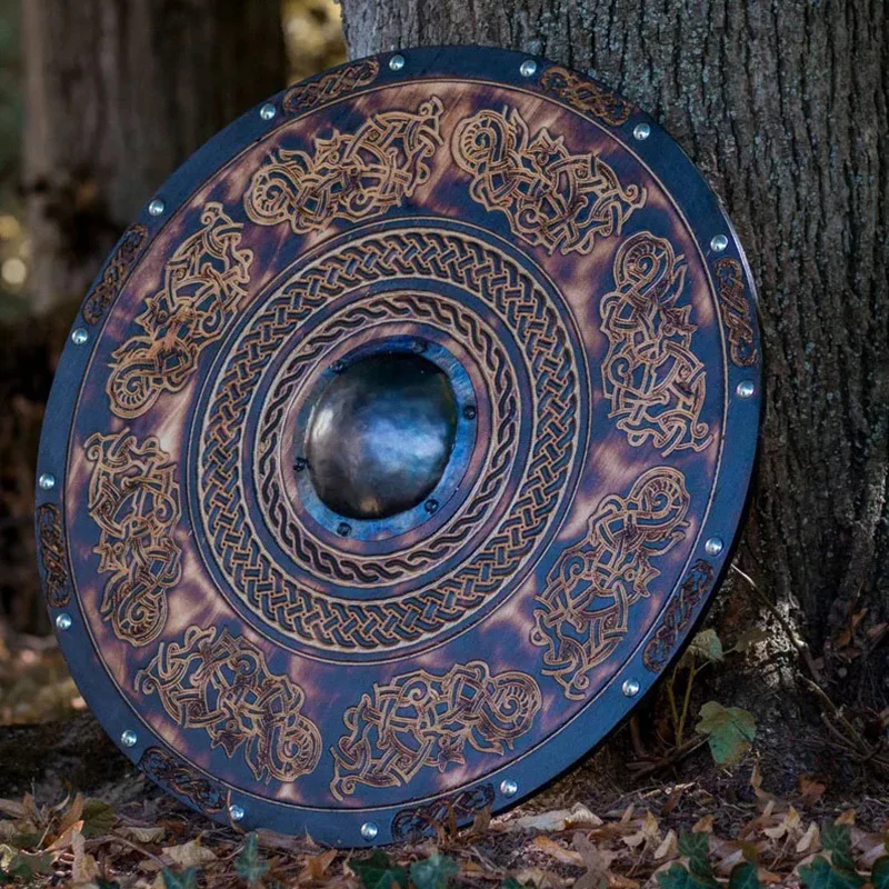 Eivor Valhalla Raven Battle Damaged Viking Wooden Shield 30CM - Image 17
