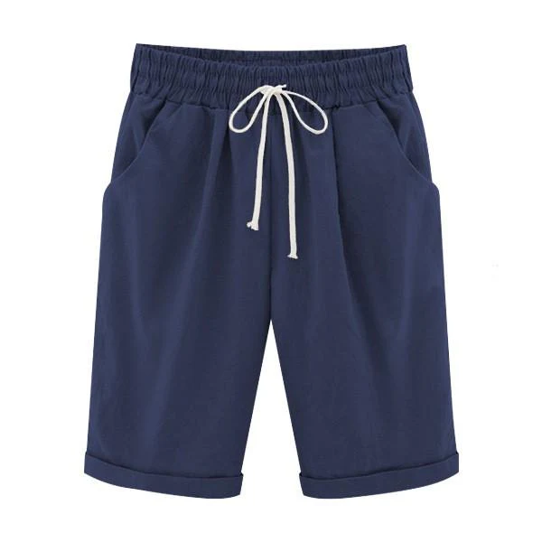 Elastic Waist Casual Comfy Summer Shorts - Image 9