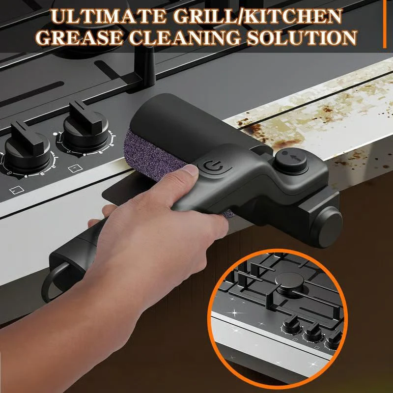 🔥Electric BBQ Grill Brush Cordless and Rechargeable Stainless Steel Bristles,Two Cleaning Brushes,Adjustable Angle - Image 7