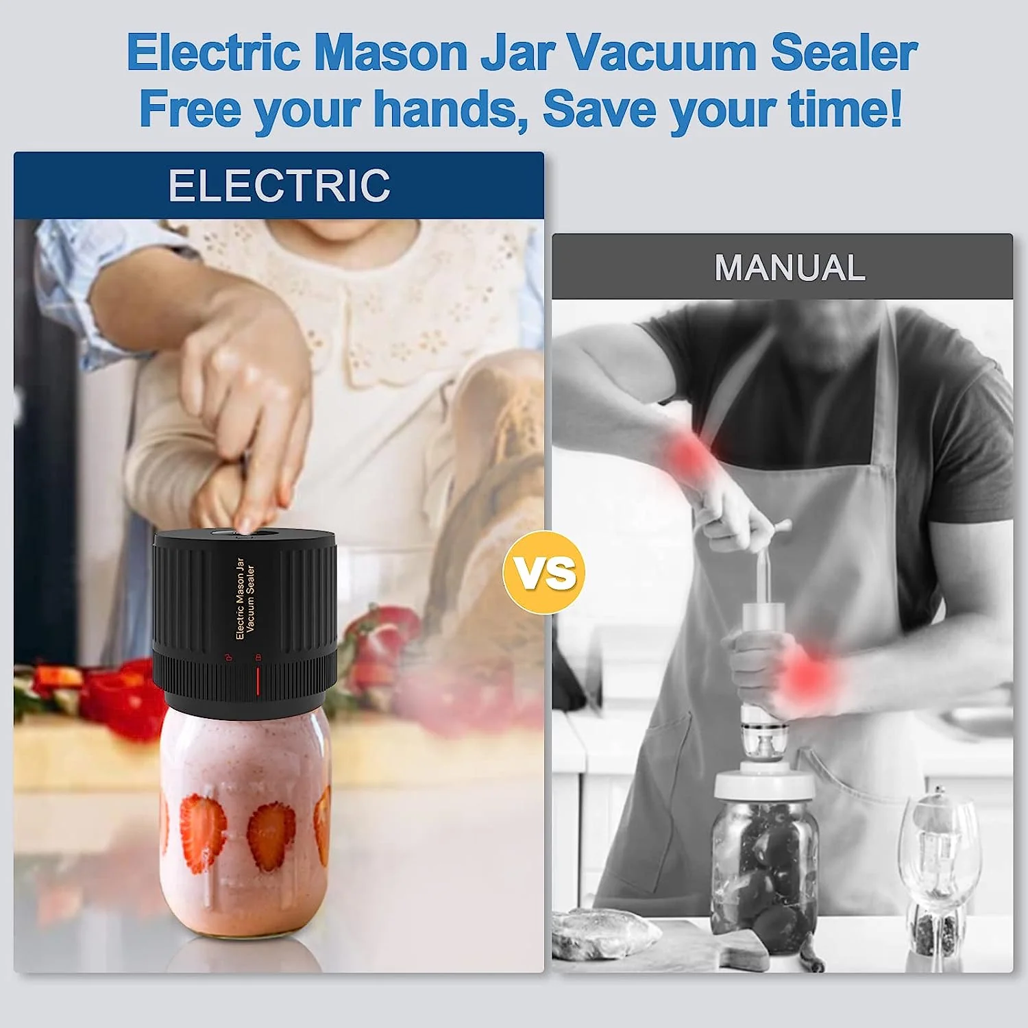 🎄Christmas Sale🎅Electric Vacuum Sealer For Mason Jars - Image 4