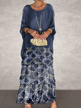 Elegant Solid Flounce O Neck A Line Dresses - Image 13