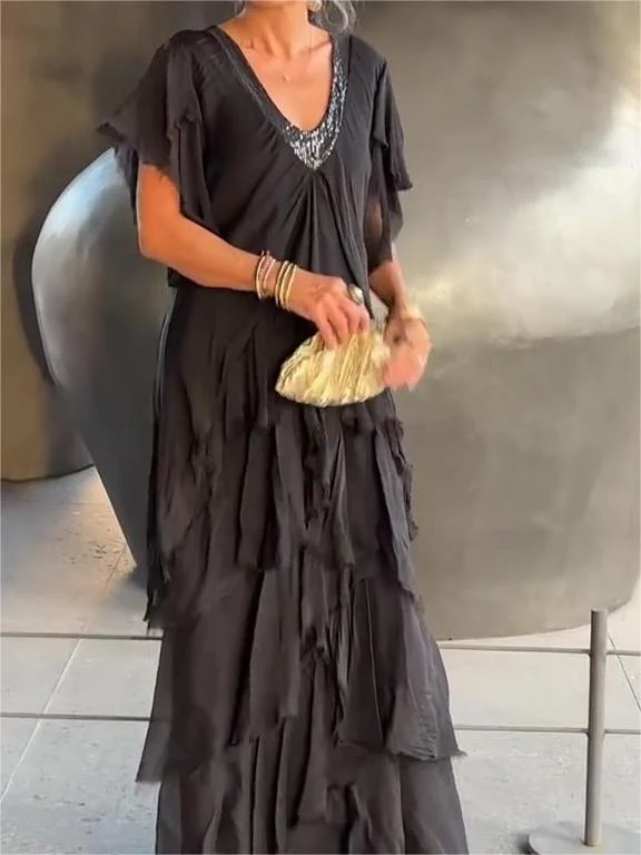 š„Promotionš„Elegant V-neck Maxi Dress(BUY 2 FREE SHIPPING) - Image 2