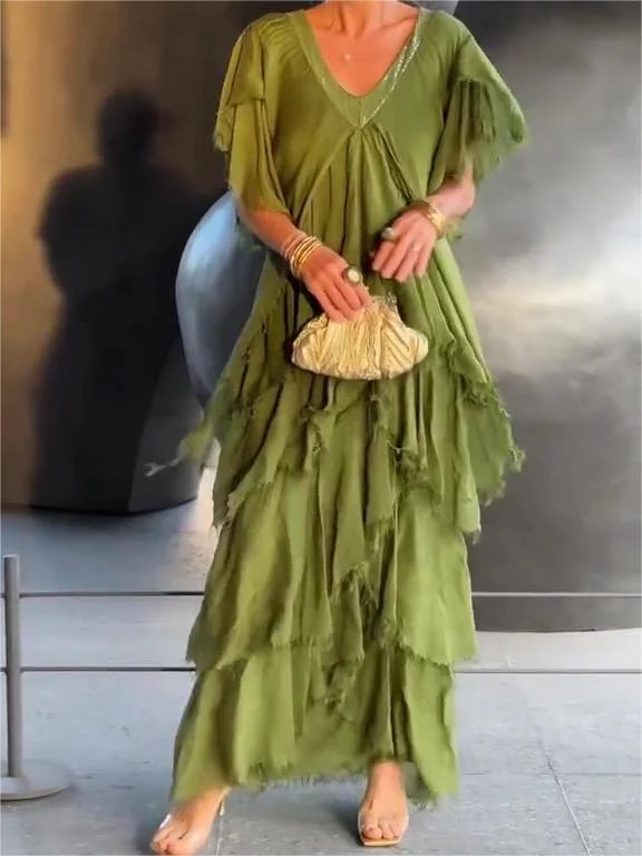 š„Promotionš„Elegant V-neck Maxi Dress(BUY 2 FREE SHIPPING) - Image 5