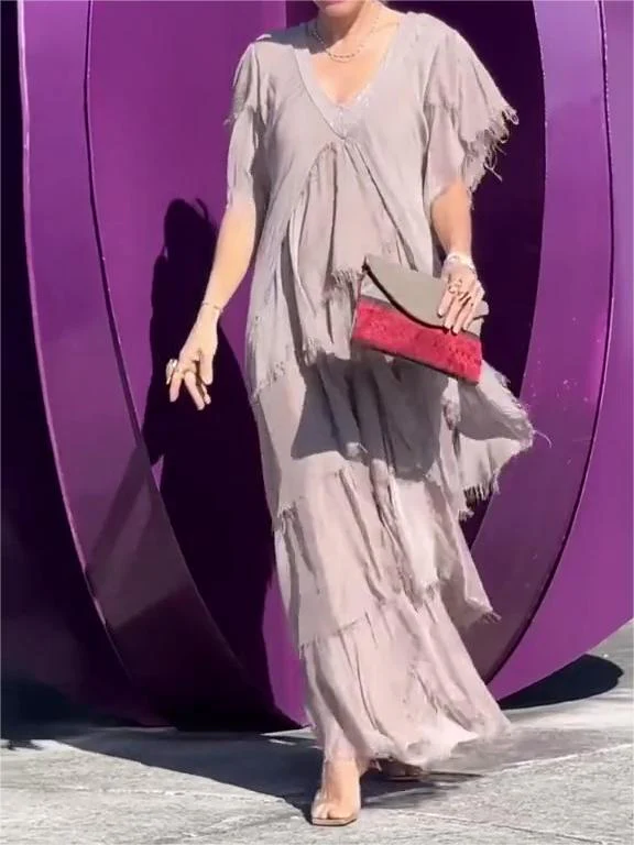 š„Promotionš„Elegant V-neck Maxi Dress(BUY 2 FREE SHIPPING) - Image 7