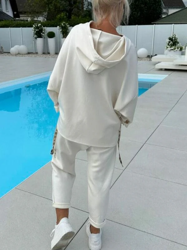 🎉Two-piece women's hoodie set in solid colors - Image 5