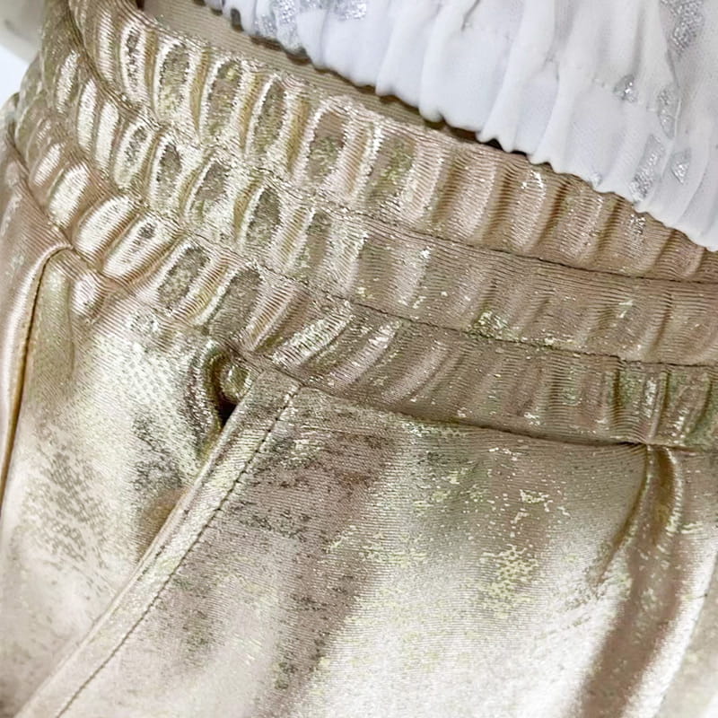 🌷2-teiliges Damen-Set: Devil's Eye Goldfolien-Oberteil und Pailletten-Hosen-Set - Image 6