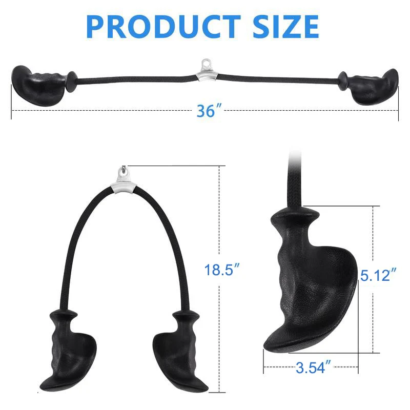 Ergonomic Handle Triceps Training Cord - Image 8