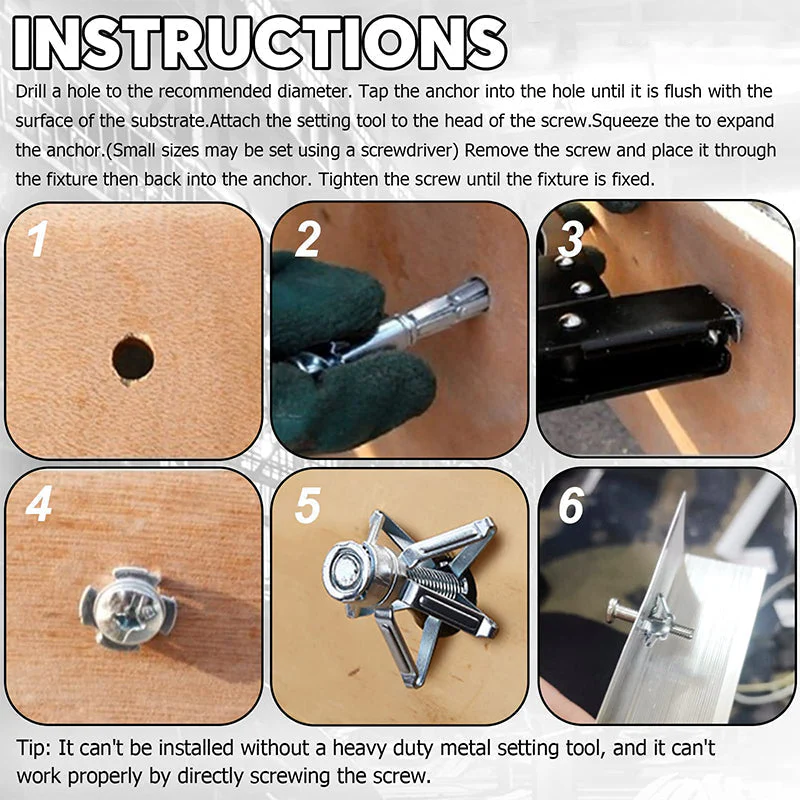 Expansion Screw Petal Nut(50 Pcs) - Image 9