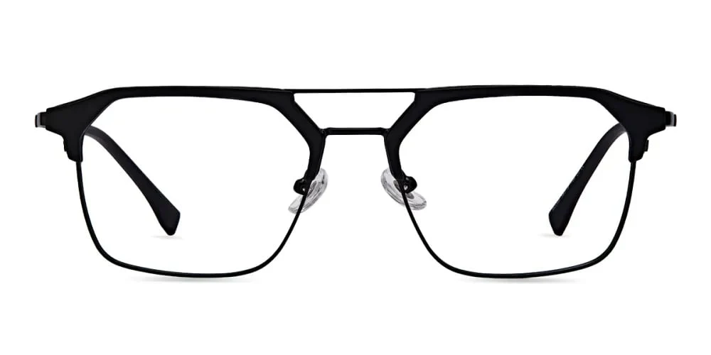 Aviator Matte Black Eyeglasses - Image 11