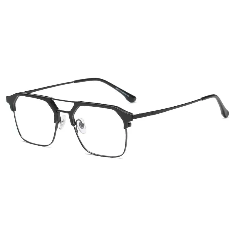 Aviator Matte Black Eyeglasses - Image 14