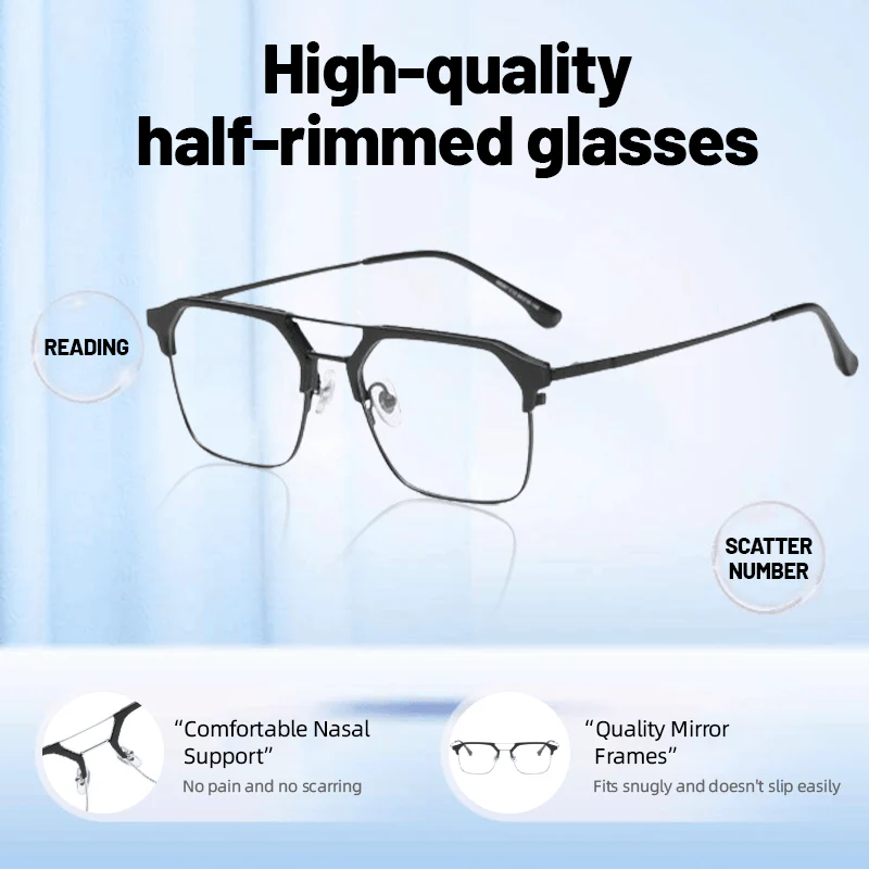 Aviator Matte Black Eyeglasses - Image 6