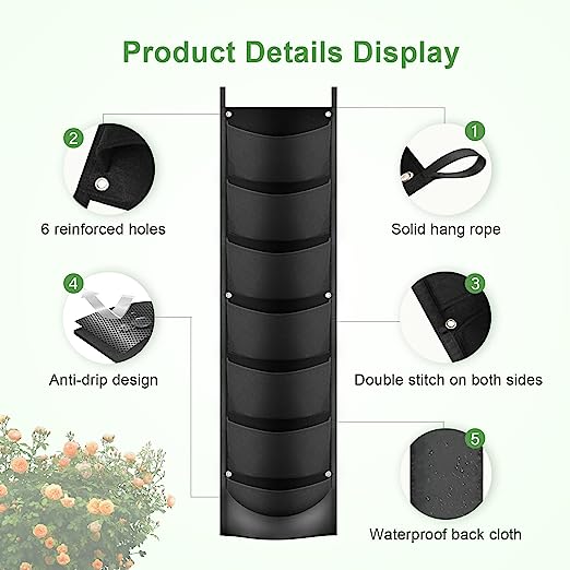 (🔥Promotion-SAVE 50% OFF)🌷7 Pockets Hanging Vertical Planter-BUY 3 GET FREE SHIPPING - Image 5