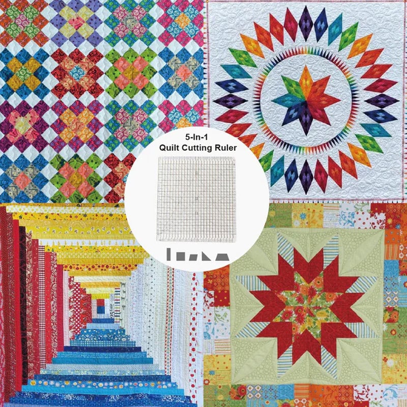 Fabulous Sewing Design 5-In-1 Quilt Cutting Ruler - Image 2