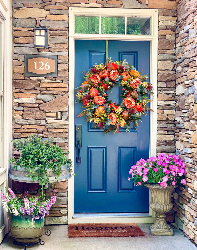 🔥Fall Peony and Pumpkin Wreath - Year Round Wreath - Image 15