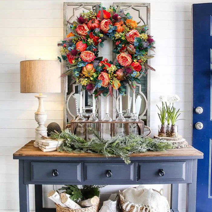 🔥Fall Peony and Pumpkin Wreath - Year Round Wreath - Image 6
